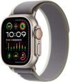 Apple Watch Ultra 2 GPS + Cellular 49mm Titanium Case with Green/Grey Trail Loop M/L