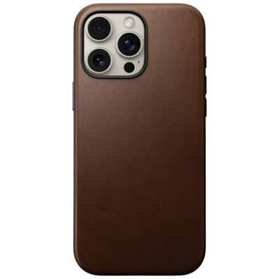 Чехол Nomad Modern Leather Case MagSafe для iPhone 16 Pro Max Brown