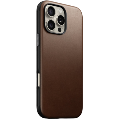 Чехол Nomad Modern Leather Case MagSafe для iPhone 16 Pro Max Brown №2