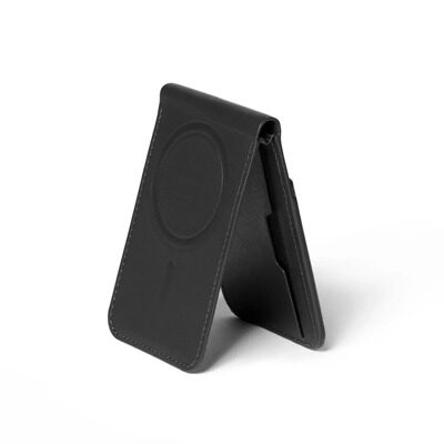 Картхолдер (подставка/кошелек) Mujjo для смартфона Magsafe Leather Wallet Stan Black №2