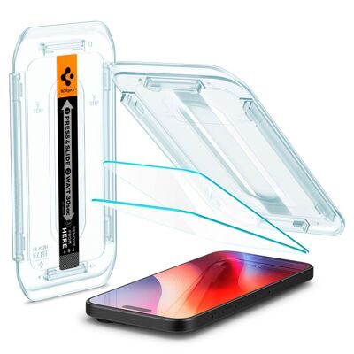 Защитное стекло Spigen Glass tR EZ Fit для iPhone 16 Pro (AGL07928) - 2 шт Прозрачный