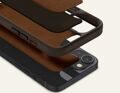 Чехол Spigen Cyrill Leather Brick для iPhone 13 (Saddle Brown)