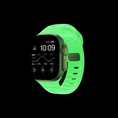 Ремешок Nomad Sport Strap Glow 2.0 для Apple Watch (49/45/44/42 mm) Green M/L (светится в темноте) №2