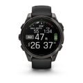 Garmin Fenix 8 51 mm Amoled Sapphire Carbon Gray DLC Titanium with Black / Pebble Gray Silicone Band